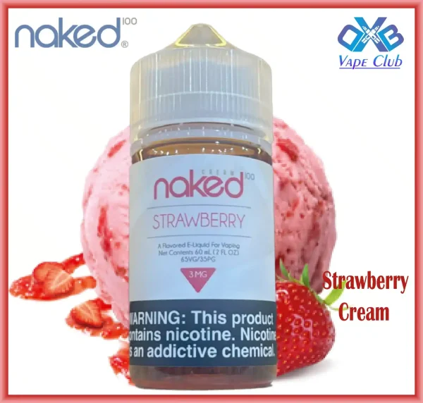 Naked100 Strawberry Cream E-Juice 60ML
