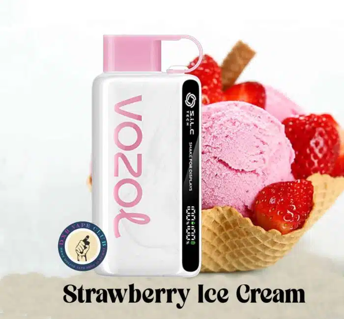 Strawberry Ice Cream Best Vape Store UAE Online | Dxb Vape Club Online Vozol Star Disposable Vape Kit 12000 Puffs - AED 45