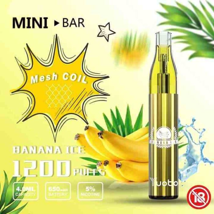 YUOTO Minibar 1200 puffs Disposable Banana Ice min 3 11zon 3 11zon 1