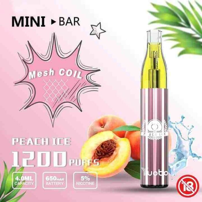 YUOTO Minibar 1200 puffs Disposable Peach Ice min 14 11zon 14 11zon