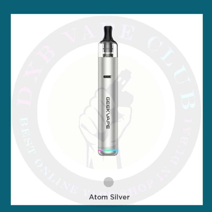 Atom Silver Best Vape Store UAE Online | Dxb Vape Club Online Geekvape Wenax S3 Pod Kit 18-Watt 1100mAh