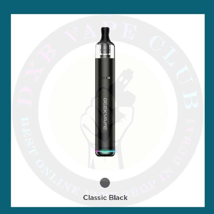 Classic Black Best Vape Store UAE Online | Dxb Vape Club Online Geekvape Wenax S3 Pod Kit 18-Watt 1100mAh