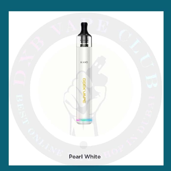 Pearl White Best Vape Store UAE Online | Dxb Vape Club Online Geekvape Wenax S3 Pod Kit 18-Watt 1100mAh