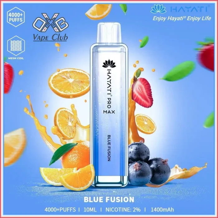 Hayati-Pro-Max-Blue-Fusion-4000-Puffs-Disposable-Vape-in-Dubai-UAE