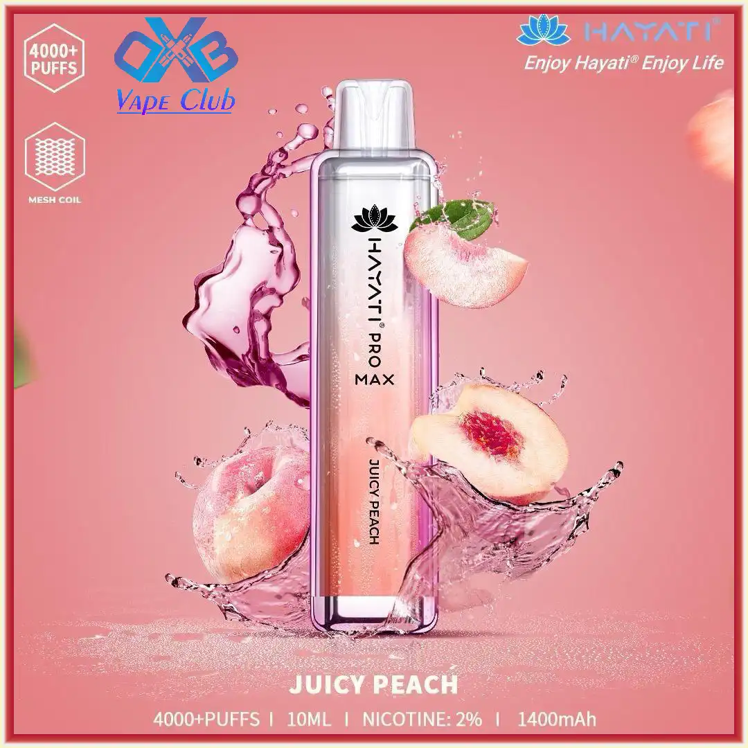 Hayati-Pro-Max-Juicy-Peach-4000-Puffs-Disposable-Vape-in-Dubai-UAE