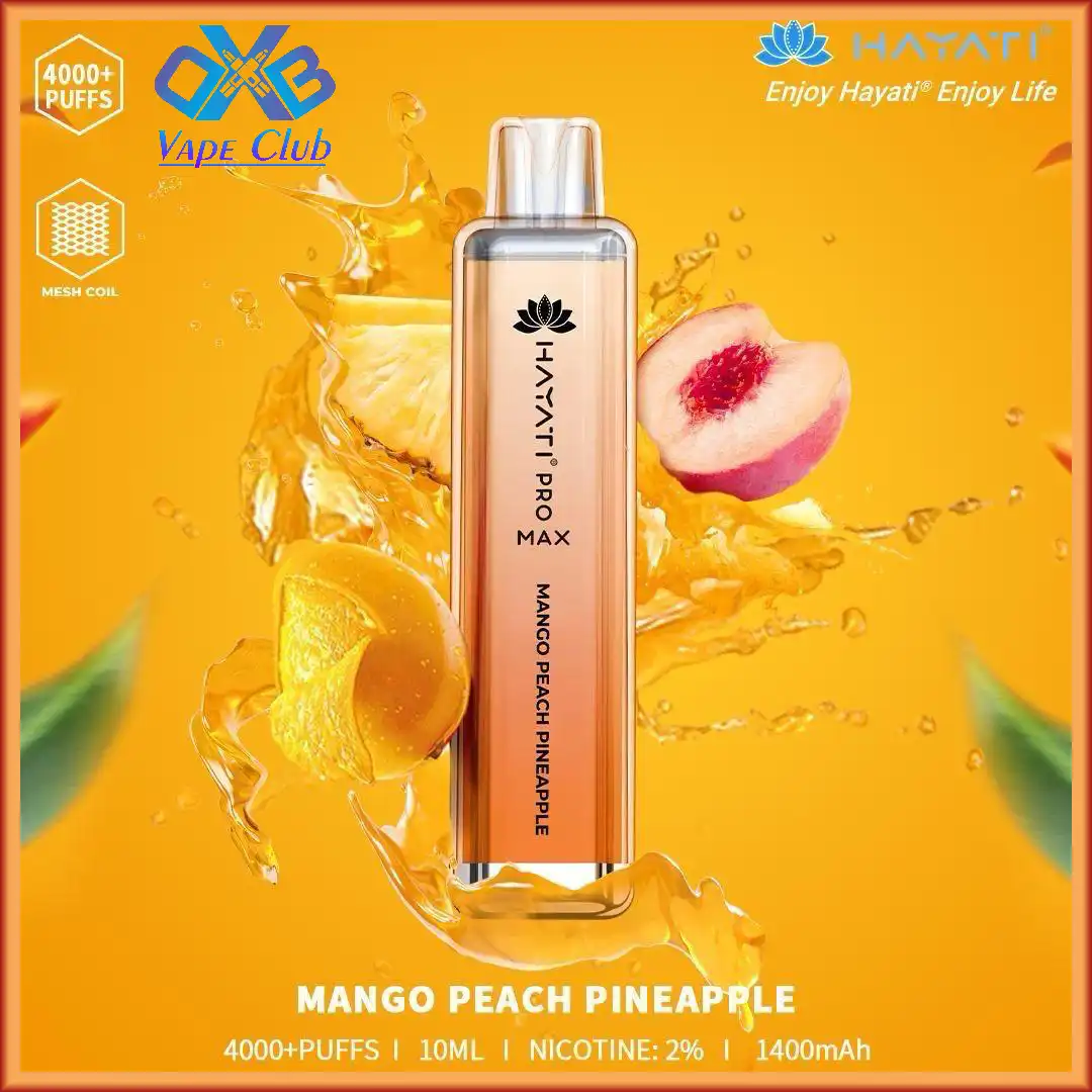 Hayati-Pro-Max-Mango-Peach-Pineapple-4000-Puffs-Disposable-Vape-in-Dubai-UAE