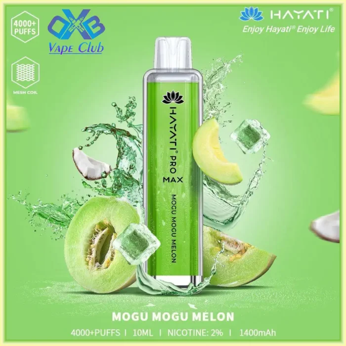 Hayati-Pro-Max-Mogu-Mogu-Melon-4000-Puffs-Disposable-Vape-in-Dubai-UAE