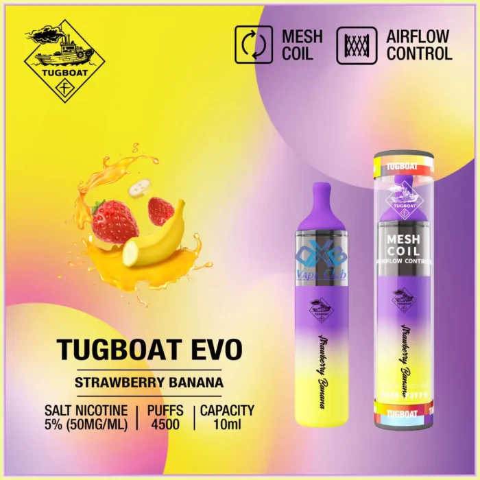 Tugboat-Evo-Strawberry-Banan-4500-Puffs-Disposable-Vape