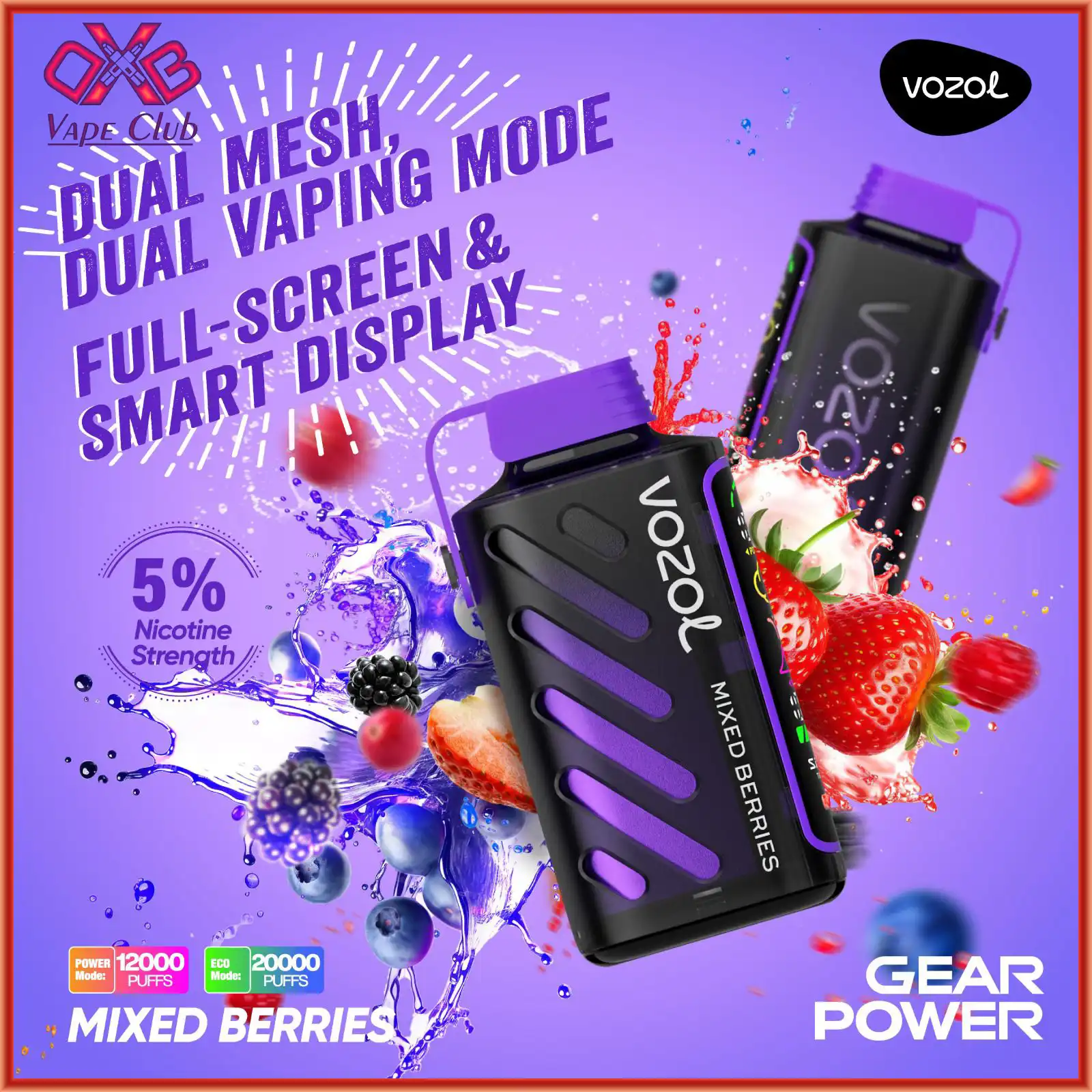 Vozol-Gear-Power-20000-Puffs-Mixed-Berries-Disposable-Vape