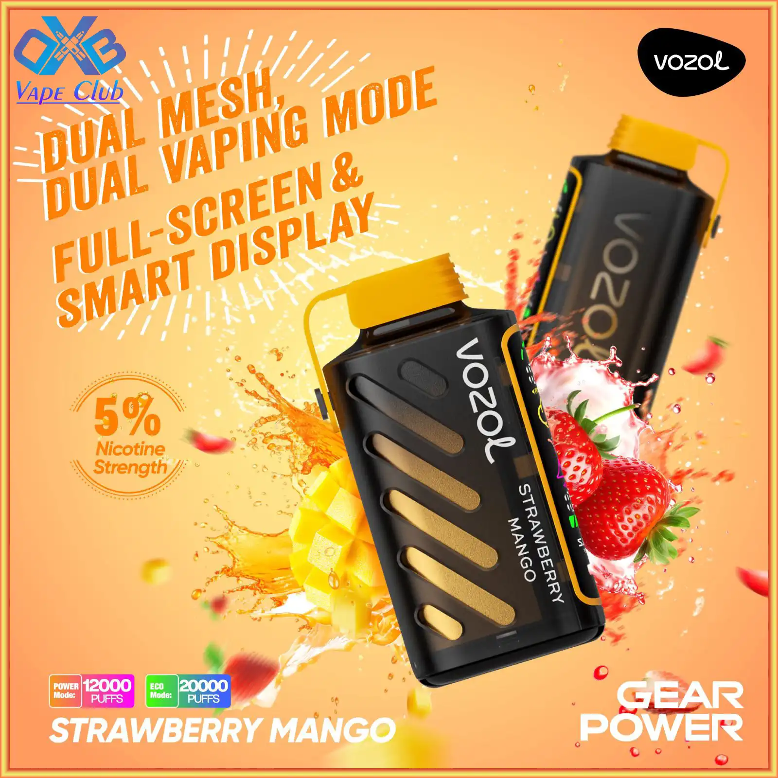 Vozol-Gear-Power-20000-Puffs-Strawberry-Mango-Disposable-Vape