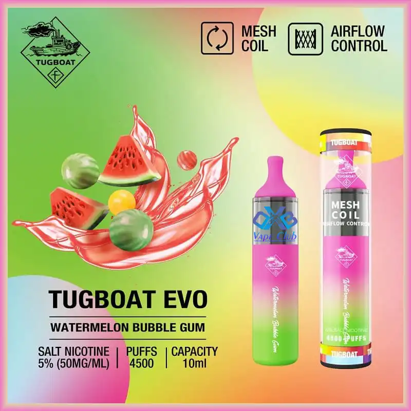 watermelon-bubble-gum-tugboat-evo-4500-puffs-Disposable-vape