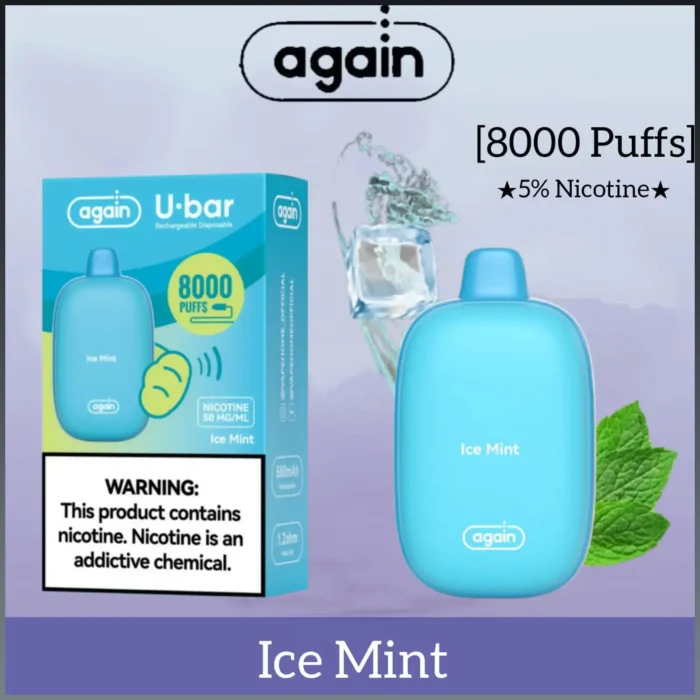 AGAIN U BAR 8000 PUFFS ICE MINT