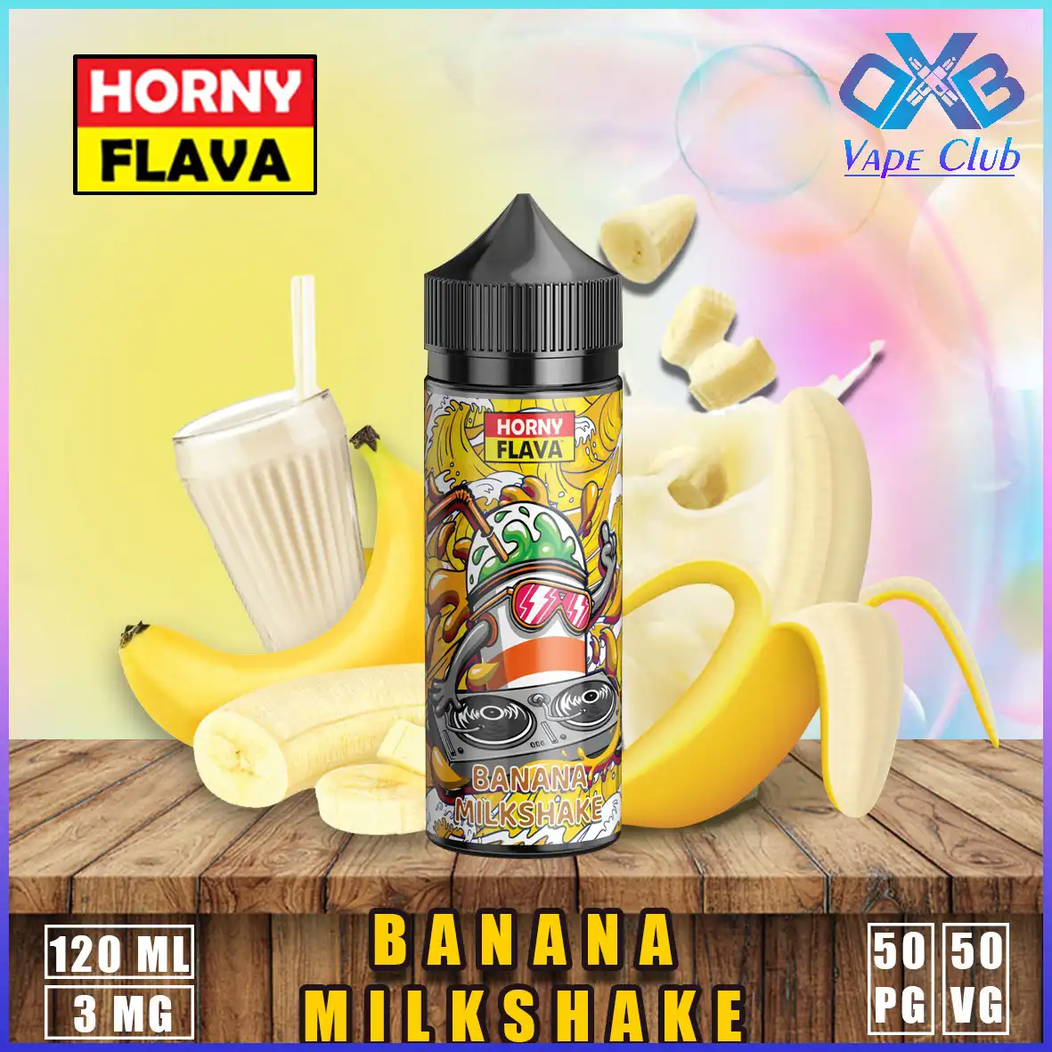 Horny-Flava-120ml-3mg-E-Liquid-Banana-Milkshake