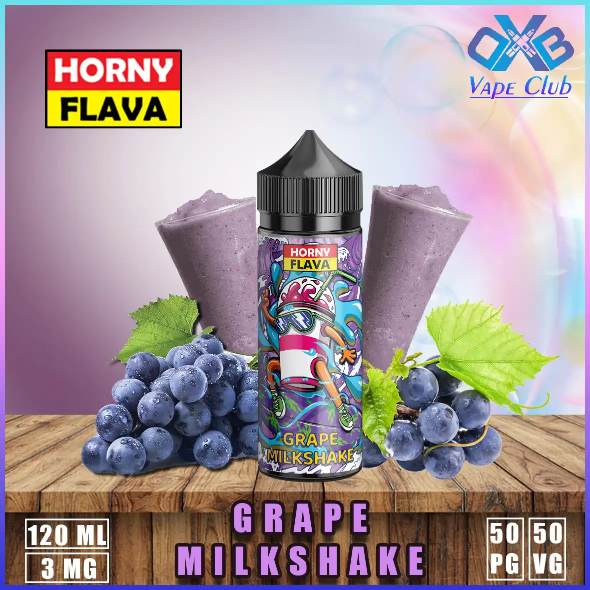 Horny-Flava-120ml-3mg-E-Liquid-Grape-Milkshake