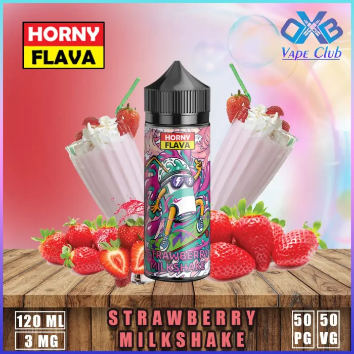 Horny-Flava-120ml-3mg-E-Liquid-Strawberry-Milkshake