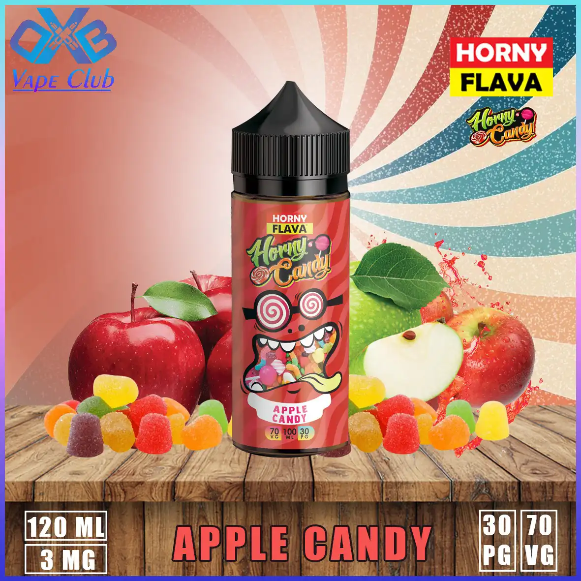 Horny-Flava-120ml-E-Liquid-Apple-Candy