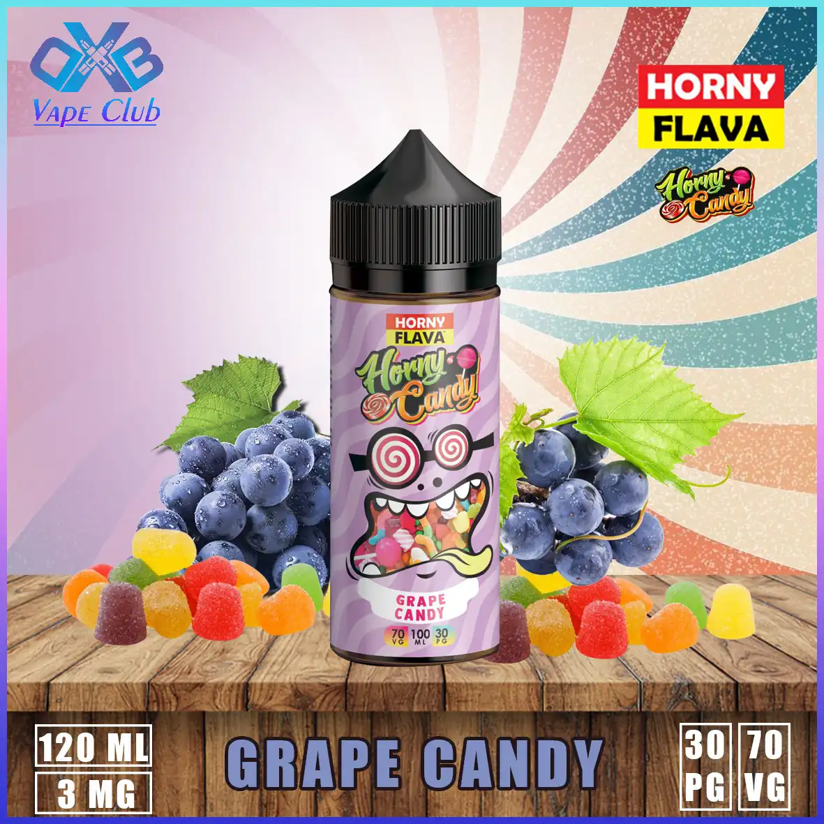 Horny-Flava-120ml-E-Liquid-Grape-Candy