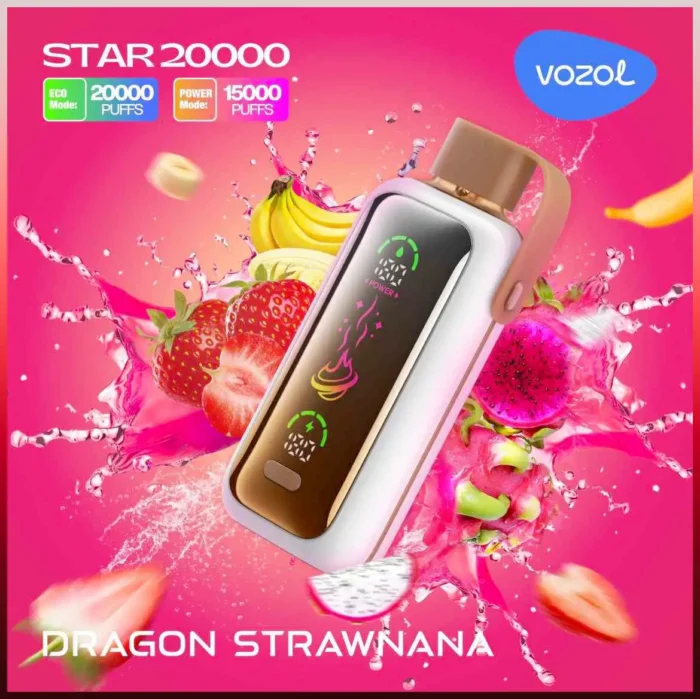 VOZOL Star 20000 Puffs Price in Dubai DRAGON STRAWNANA