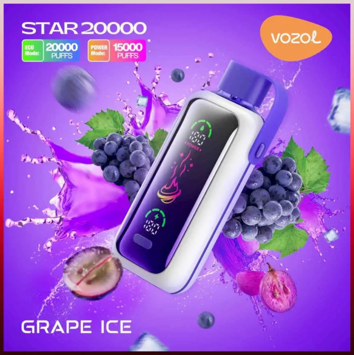 VOZOL Star 20000 Puffs Price in Dubai GRAPE ICE