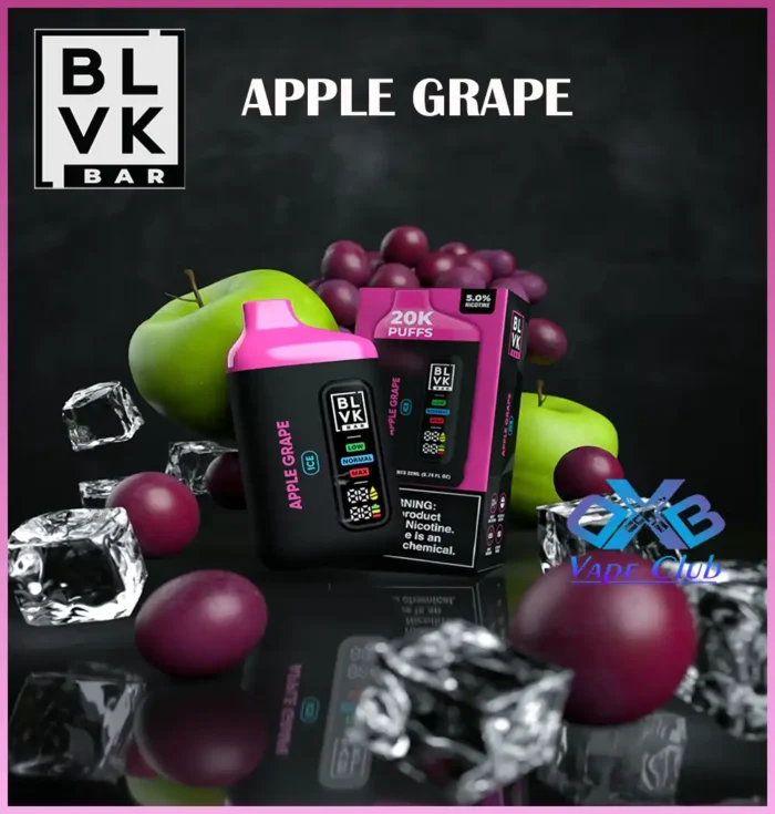 Apple Grape By Blvk Bar 20000 Puffs Disposable Vape Best Vape Store UAE Online | Dxb Vape Club Online BLVK Bar Disposable Vape 20K Puffs - AED 45