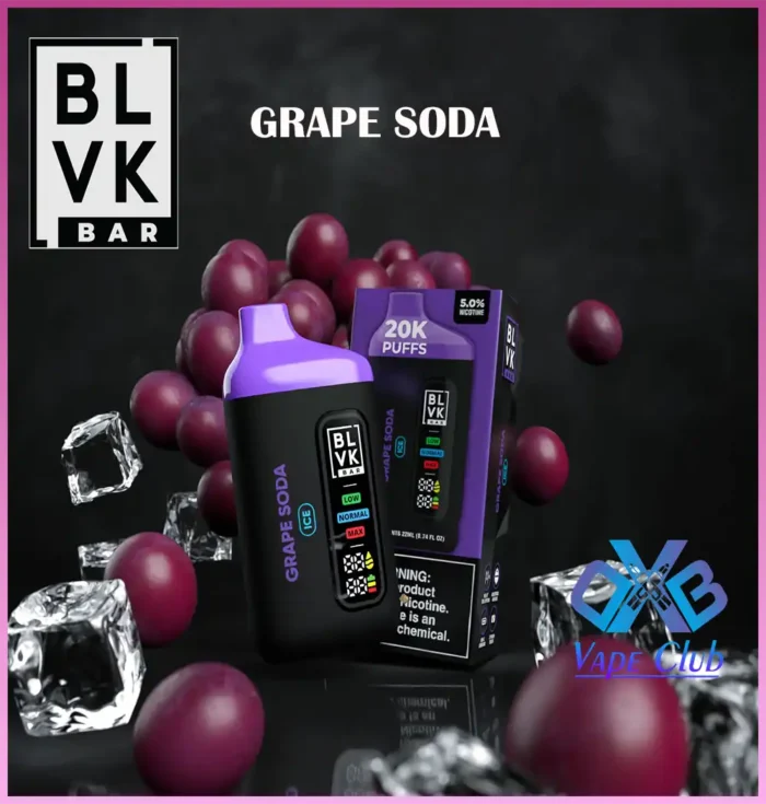 Grape Soda By Blvk Bar 20000 Puffs Disposable Vape Best Vape Store UAE Online | Dxb Vape Club Online BLVK Bar Disposable Vape 20K Puffs - AED 45