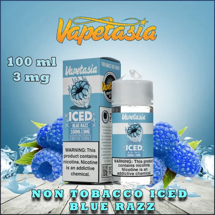 Iced Blue Razz by Vapetasia Short Fill 100ML In UAE