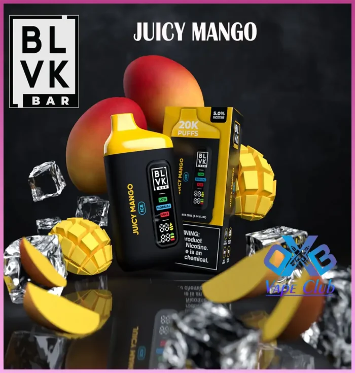 Juicy Mango By Blvk Bar 20000 Puffs Disposable Vape Best Vape Store UAE Online | Dxb Vape Club Online BLVK Bar Disposable Vape 20K Puffs - AED 45