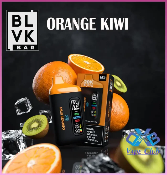 Orange Kiwi By Blvk Bar 20000 Puffs Disposable Vape Best Vape Store UAE Online | Dxb Vape Club Online BLVK Bar Disposable Vape 20K Puffs - AED 45