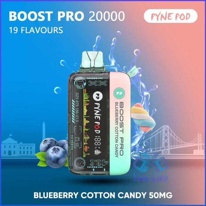 pyne pod boost pro 20000 puffs disposable kit Blueberry Cotton Candy Best Vape Store UAE Online | Dxb Vape Club Online Pyne Pod Boost Pro 20000 Puffs Disposable Vape In Dubai