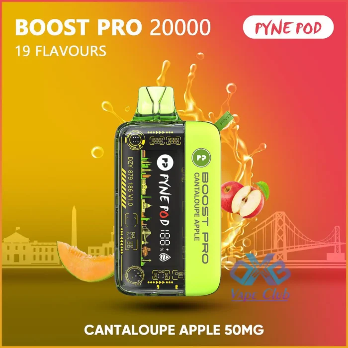 pyne pod boost pro 20000 puffs disposable kit Cantaloupe Apple Best Vape Store UAE Online | Dxb Vape Club Online Pyne Pod Boost Pro 20000 Puffs Disposable Vape In Dubai