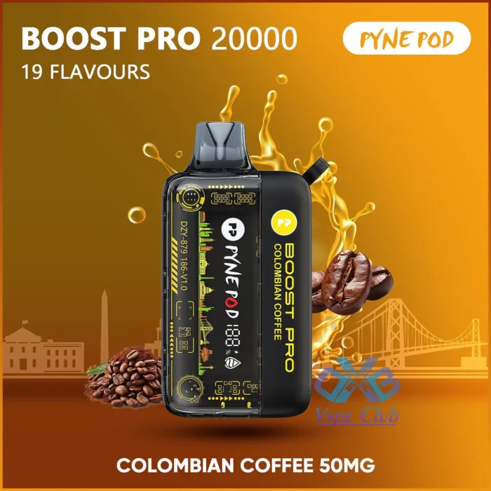 pyne pod boost pro 20000 puffs disposable kit Colombian Coffee Best Vape Store UAE Online | Dxb Vape Club Online Pyne Pod Boost Pro 20000 Puffs Disposable Vape In Dubai