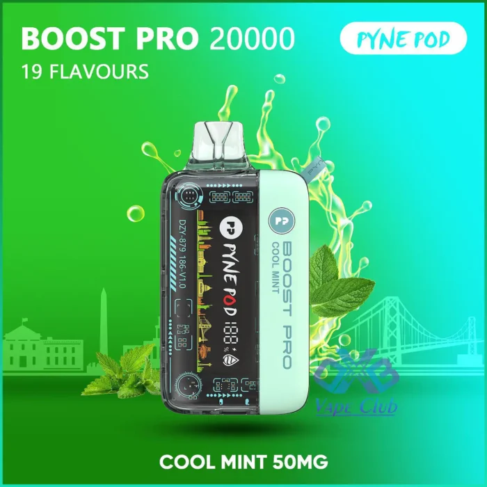 pyne pod boost pro 20000 puffs disposable kit Cool Mint Best Vape Store UAE Online | Dxb Vape Club Online Pyne Pod Boost Pro 20000 Puffs Disposable Vape In Dubai