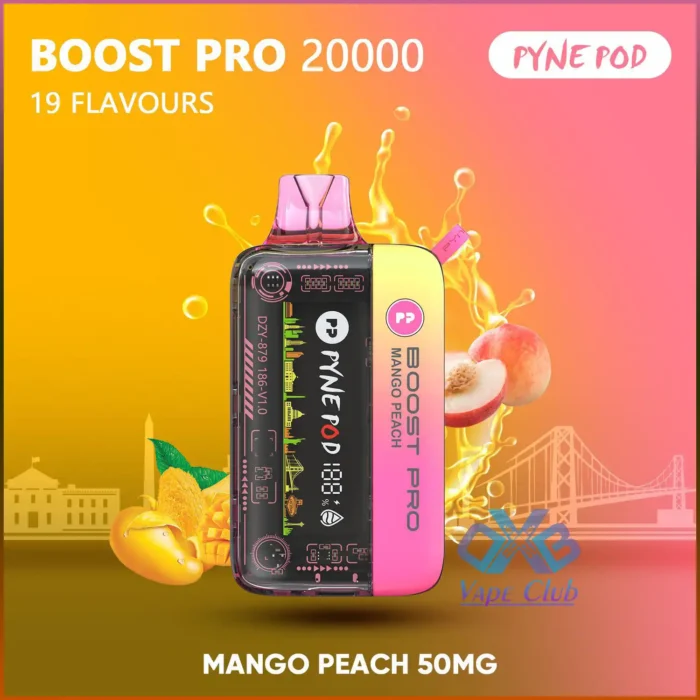 pyne pod boost pro 20000 puffs disposable kit Mango Peach Best Vape Store UAE Online | Dxb Vape Club Online Pyne Pod Boost Pro 20000 Puffs Disposable Vape In Dubai