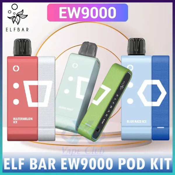 ELF Bar EW9000 Prefilled Disposable Vape Pod Kit 9000 Puffs