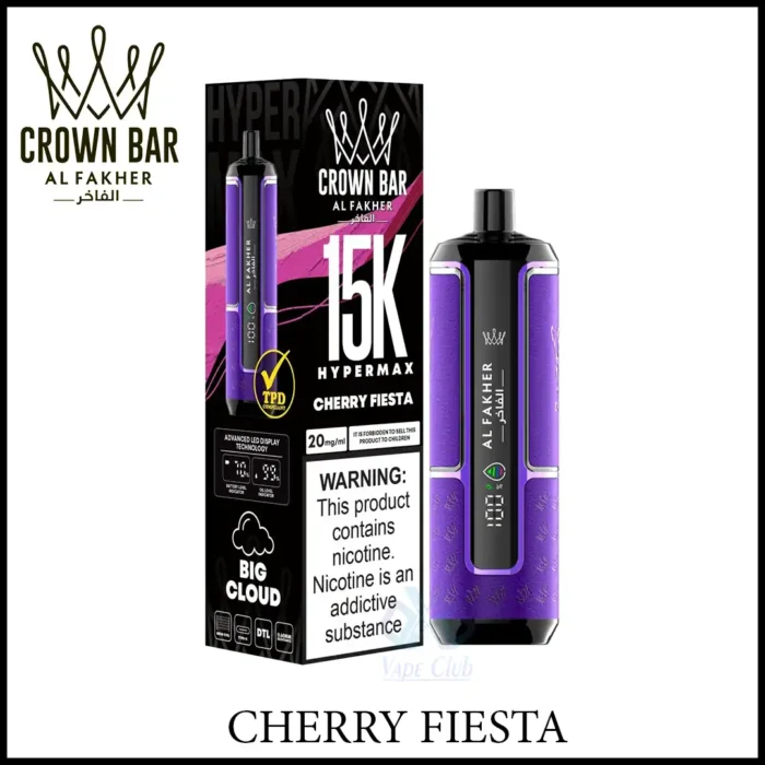 al fakher hypermax 15k puffs disposable vape CHERRY FIESTA