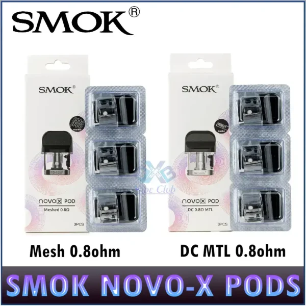 Smok Novo X Replacement Pods MTL & MESH