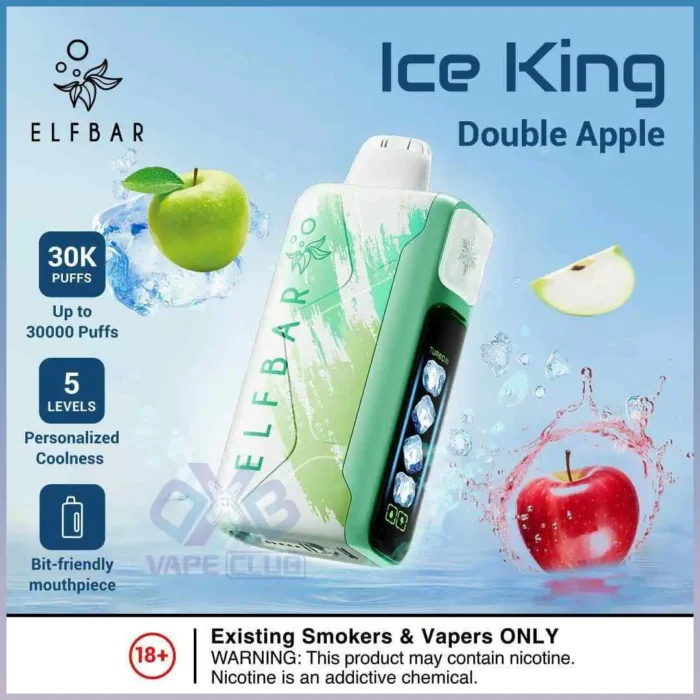 ELF BAR ICE KING 30000 PRICE IN DUBAI DOUBLE APPLE