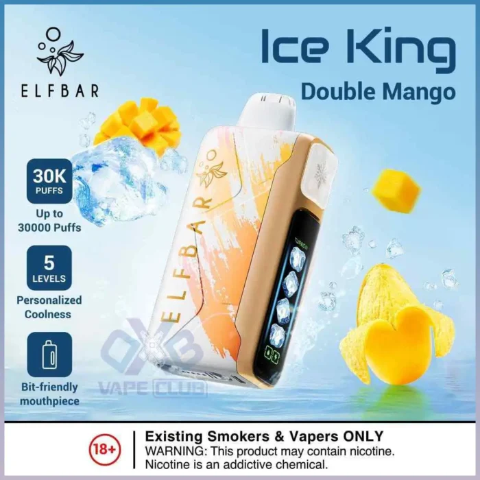 ELF BAR ICE KING 30000 PRICE IN DUBAI DOUBLE MANGO