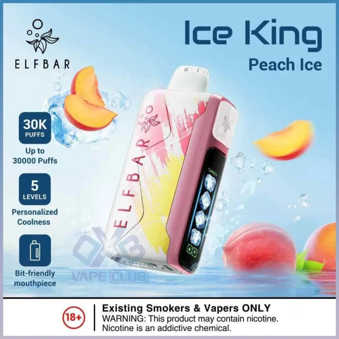 ELF BAR ICE KING 30000 PRICE IN DUBAI PEACH ICE