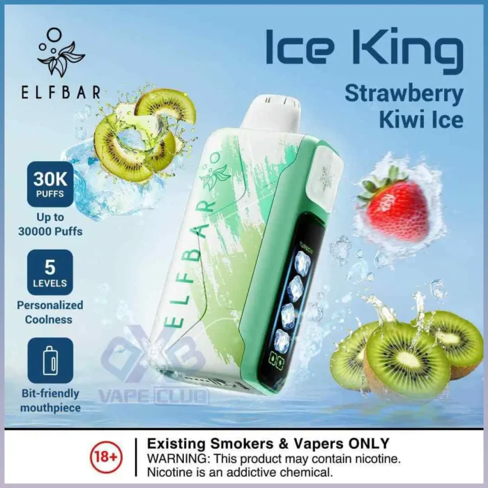 ELF BAR ICE KING 30000 PRICE IN DUBAI STRAWBERRY KIWI ICE