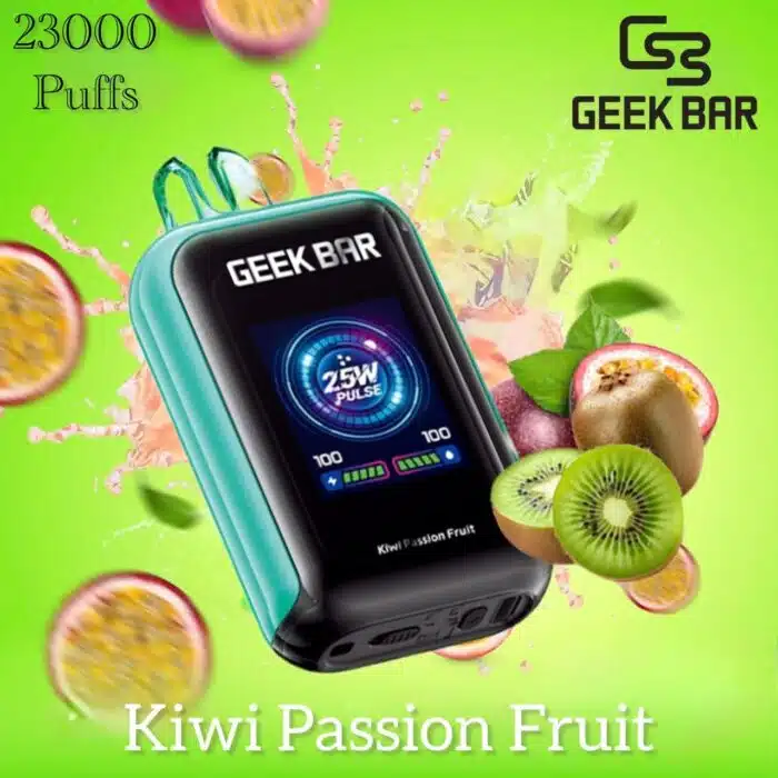 Geek Bar Watt 23000 Puffs Kiwi Passion Fruit Best Vape Store UAE Online | Dxb Vape Club Online Geek Bar Watt 23000 Puffs Disposable Vape - AED 45 Buy Now