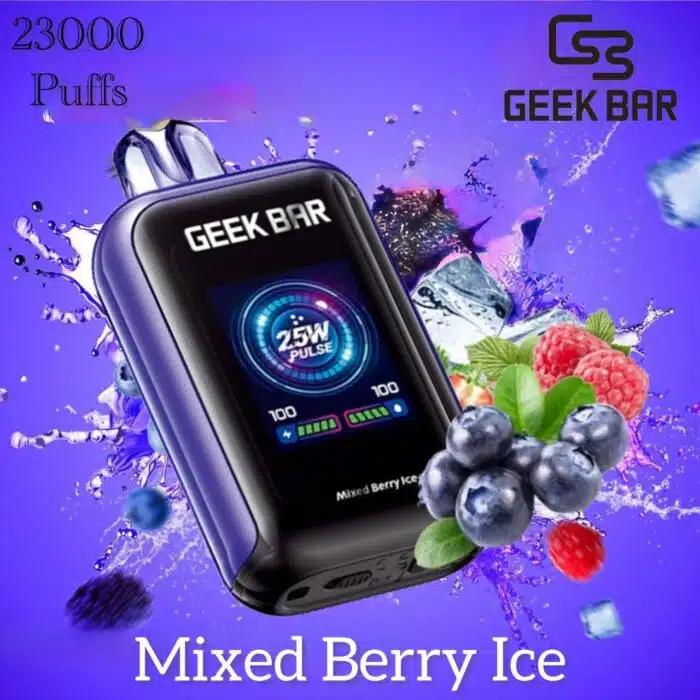 Geek Bar Watt 23000 Puffs Mixed Berry Ice Best Vape Store UAE Online | Dxb Vape Club Online Geek Bar Watt 23000 Puffs Disposable Vape - AED 45 Buy Now