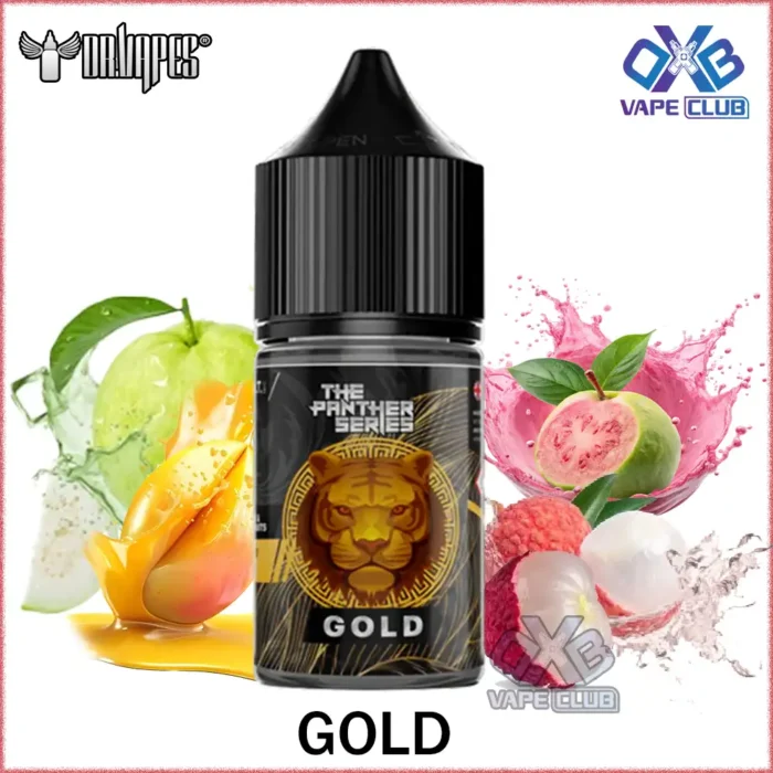 DR Vapes Panther Series Salt Nic Gold Best Vape Store UAE Online | Dxb Vape Club Online DR Vapes Panther Series Salt Nic 30ml E-Juice All Flavors In Dubai,UAE