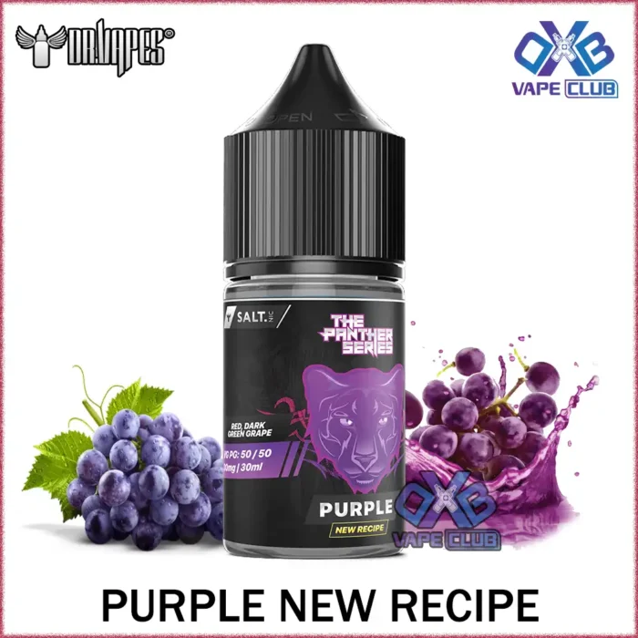 DR Vapes Panther Series Salt Nic Purple New Recipe Best Vape Store UAE Online | Dxb Vape Club Online DR Vapes Panther Series Salt Nic 30ml E-Juice All Flavors In Dubai,UAE