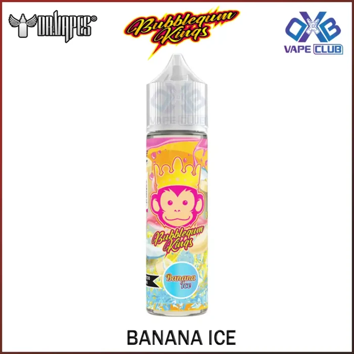 Dr Vape Bubblegum Kings 60ml Banana Ice Best Vape Store UAE Online | Dxb Vape Club Online DR Vapes Bubblegum Kings 60ml E-Liquid | Buy Dr Vapes AED 45