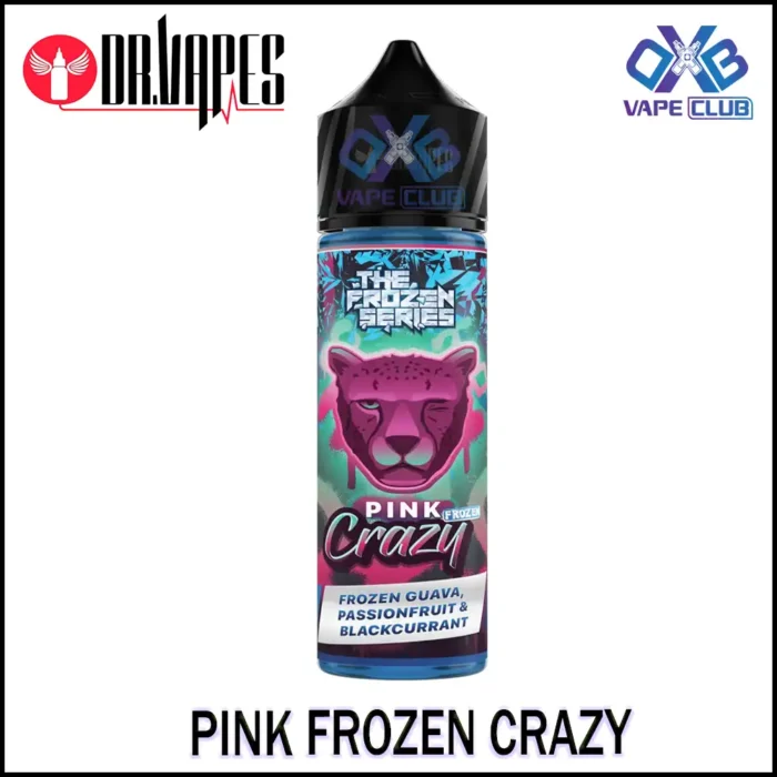 Dr Vapes Pink Series E Liquid 60ml Pink Frozen Crazy Best Vape Store UAE Online | Dxb Vape Club Online Pink Panther Series 60ml E-juice in Dubai