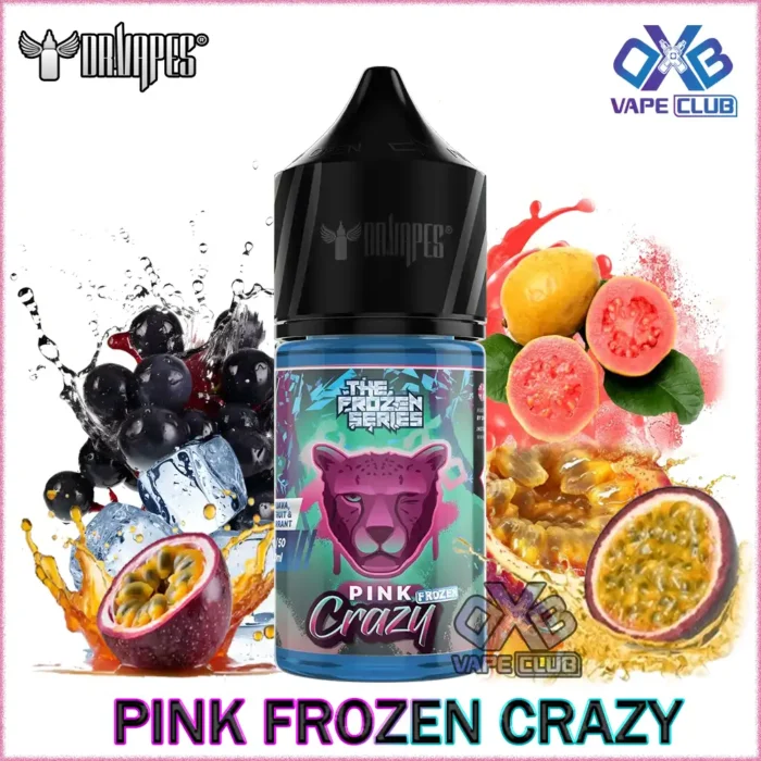 Dr Vapes The Frozen Series Salt 30ml Pink Frozen Crazy Best Vape Store UAE Online | Dxb Vape Club Online DR Vapes Panther Series Salt Nic 30ml E-Juice All Flavors In Dubai,UAE