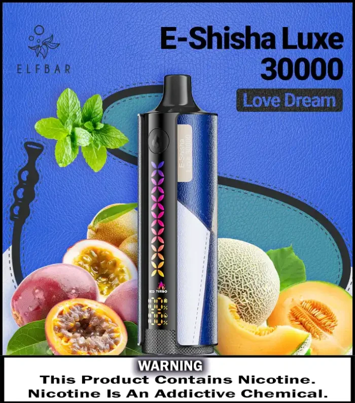 ELFBAR E Shisha Luxe 30000 Puffs Love Dream Best Vape Store UAE Online | Dxb Vape Club Online Elfbar E-Shisha Luxe 30000 Puffs Disposable Vape in UAE