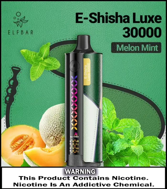 ELFBAR E Shisha Luxe 30000 Puffs Melon Mint Best Vape Store UAE Online | Dxb Vape Club Online Elfbar E-Shisha Luxe 30000 Puffs Disposable Vape in UAE