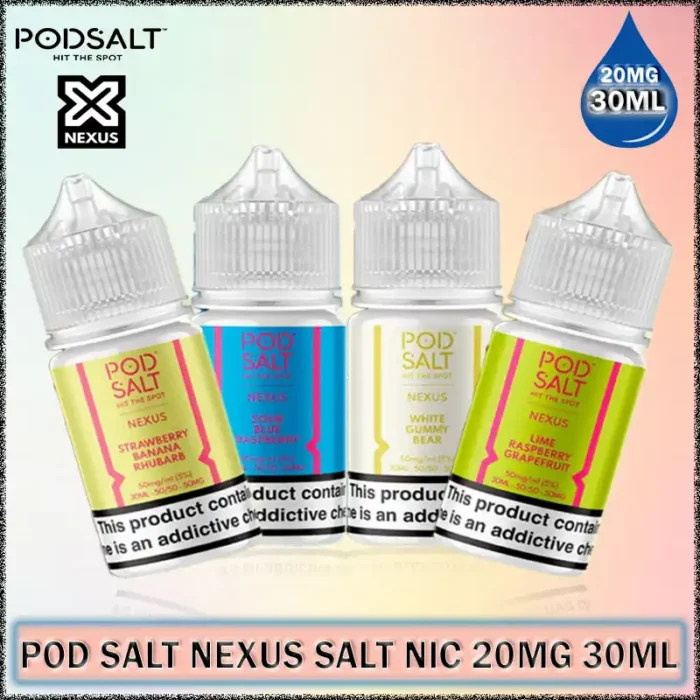 POD SALT NEXUS SALT NIC 30ML 1 Best Vape Store UAE Online | Dxb Vape Club Online Pod Salt Nexus E-juice 20MG Nicotine 30ml